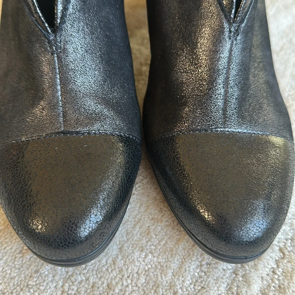 Like New Gabor Enfield Ankle Booties Metallic Black Boots Size UK 5 | US 7.5